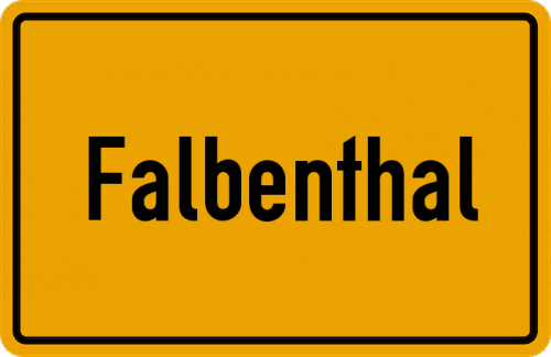 Ortsschild Falbenthal, Mittelfranken
