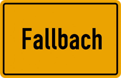 Ortsschild Fallbach