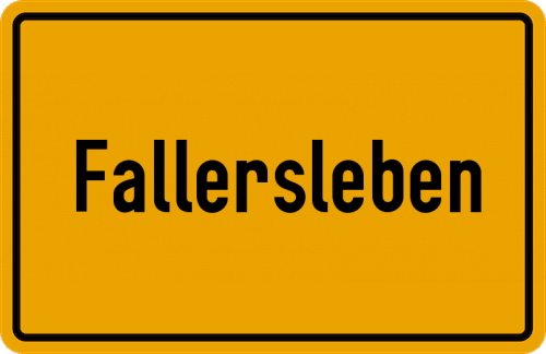 Ortsschild Fallersleben