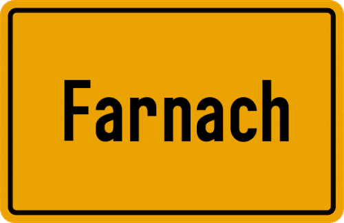 Ortsschild Farnach