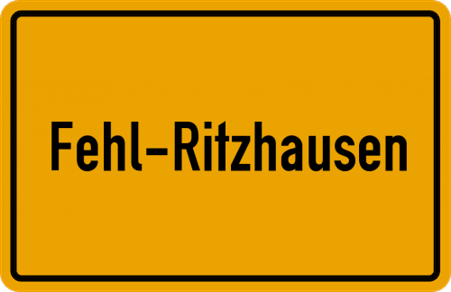 Ortsschild Fehl-Ritzhausen