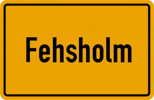 Ortsschild Fehsholm