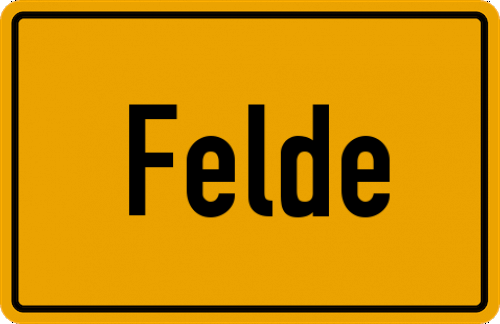 Ortsschild Felde, Oldenburg