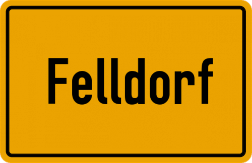Ortsschild Felldorf