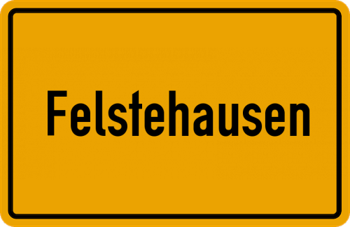 Ortsschild Felstehausen