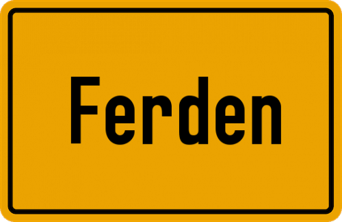 Ortsschild Ferden