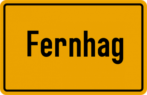 Ortsschild Fernhag
