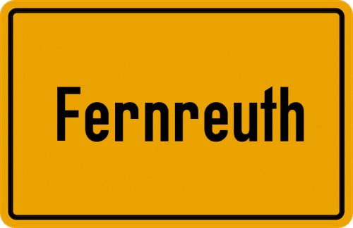Ortsschild Fernreuth