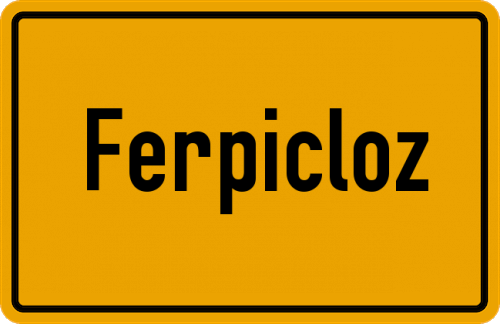 Ortsschild Ferpicloz