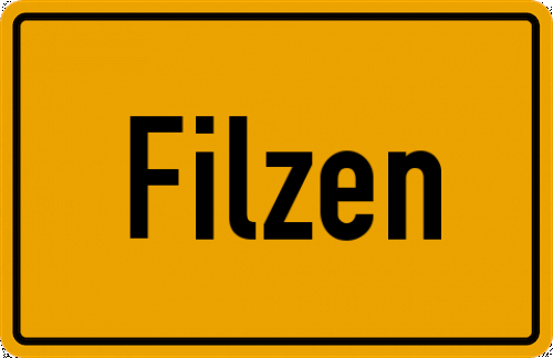Ortsschild Filzen, Saar