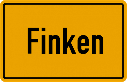 Ortsschild Finken