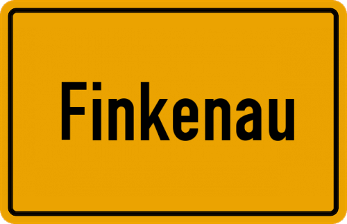 Ortsschild Finkenau