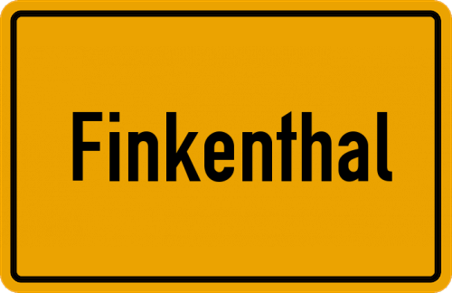 Ortsschild Finkenthal
