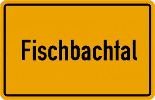 Ortsschild Fischbachtal, Odenwald