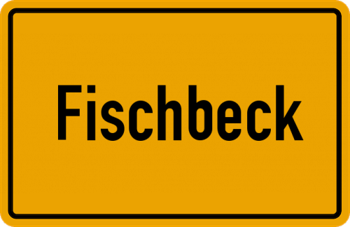 Ortsschild Fischbeck, Weser