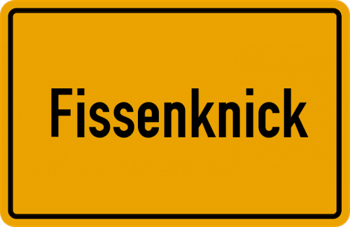 Ortsschild Fissenknick