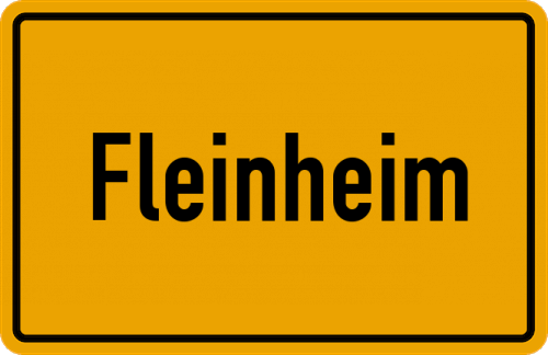 Ortsschild Fleinheim