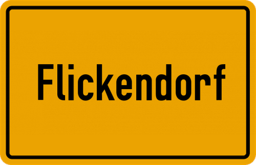 Ortsschild Flickendorf