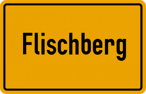 Ortsschild Flischberg, Oberpfalz