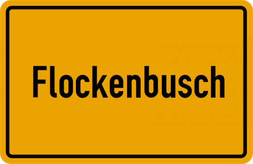 Ortsschild Flockenbusch