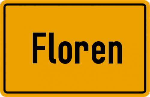 Ortsschild Floren