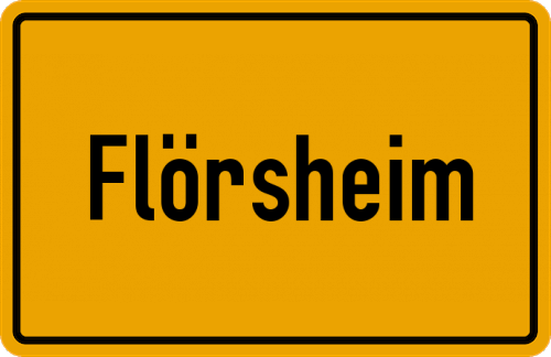 Ortsschild Flörsheim