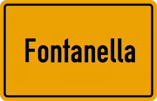 Ortsschild Fontanella