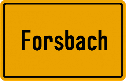 Ortsschild Forsbach, Rheinland