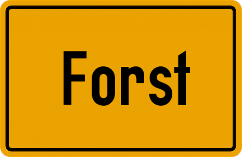 Ortsschild Forst (Lausitz)