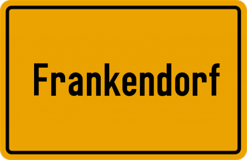 Ortsschild Frankendorf, Mittelfranken