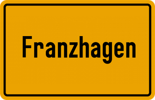 Ortsschild Franzhagen