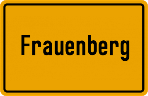 Ortsschild Frauenberg, Oberpfalz