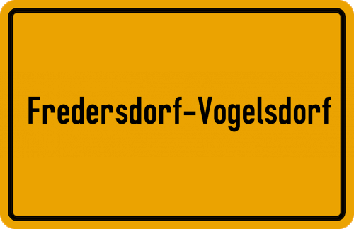 Ort Fredersdorf-Vogelsdorf zum kostenlosen Download