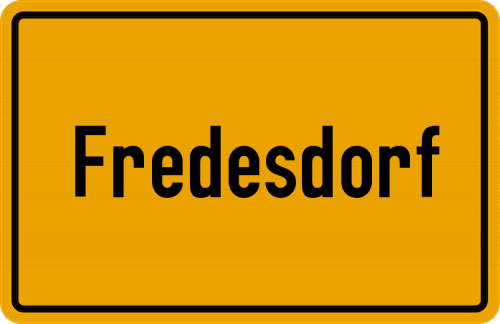 Ortsschild Fredesdorf