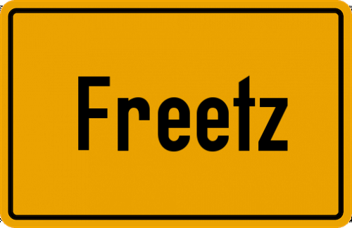 Ortsschild Freetz