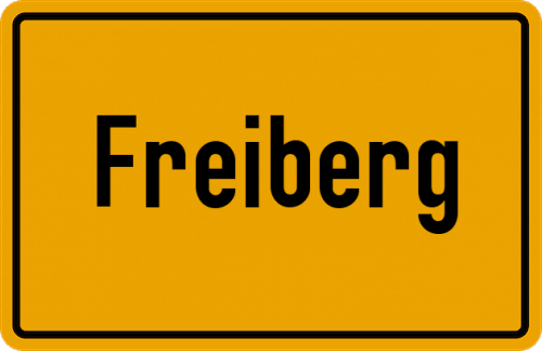 Ortsschild Freiberg