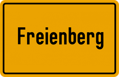 Ortsschild Freienberg, Eider