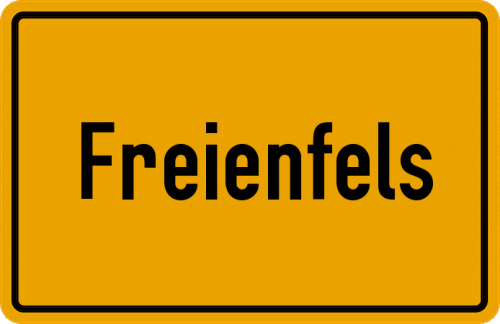 Ortsschild Freienfels, Oberfranken