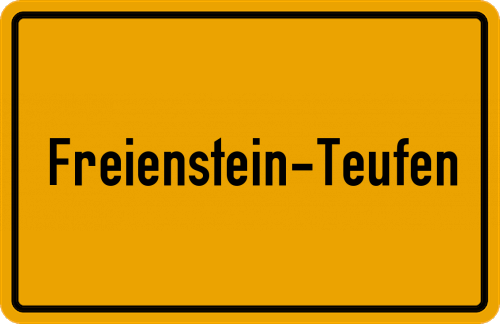 Ortsschild Freienstein-Teufen