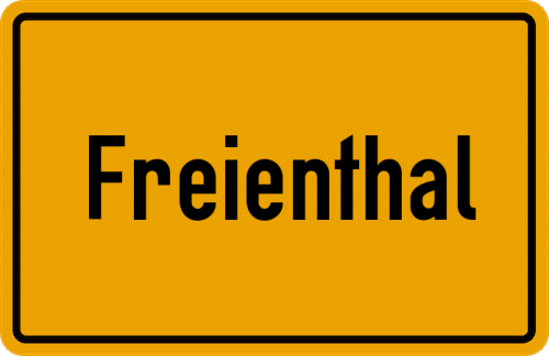 Ortsschild Freienthal