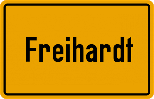 Ortsschild Freihardt, Mittelfranken