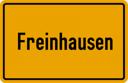 Ortsschild Freinhausen, Oberbayern