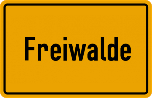 Ortsschild Freiwalde