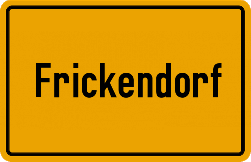 Ortsschild Frickendorf