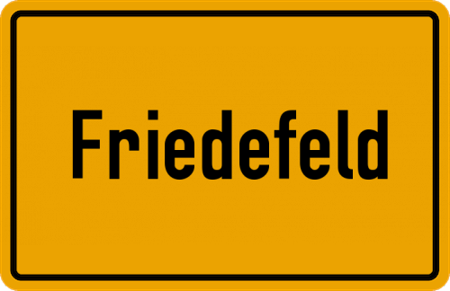 Ortsschild Friedefeld