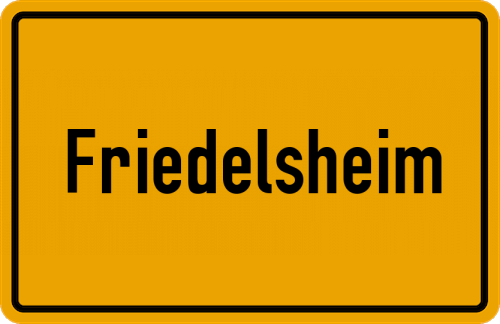 Ortsschild Friedelsheim
