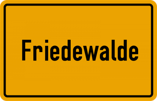 Ortsschild Friedewalde, Westfalen