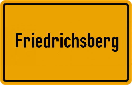 Ortsschild Friedrichsberg