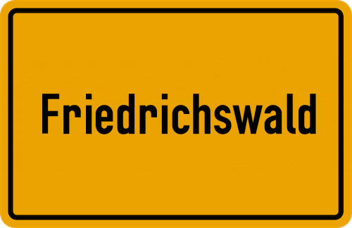 Ortsschild Friedrichswald