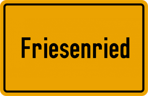 Ortsschild Friesenried